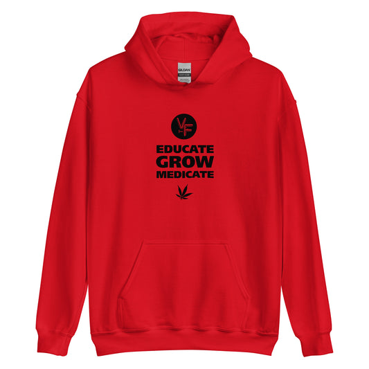 TVF Unisex Hoodie | Educate - Grow - Medicate