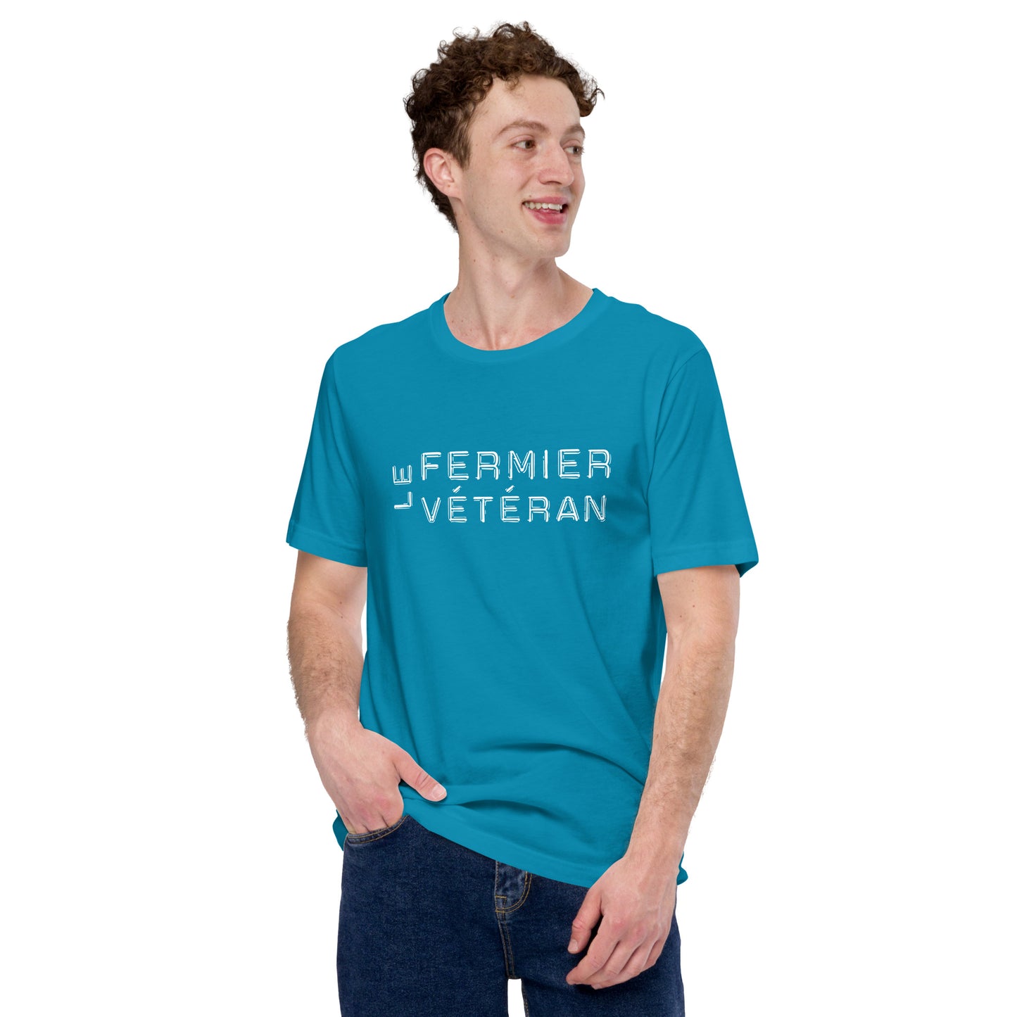 Le Fermier Vétéran basic tee white logo