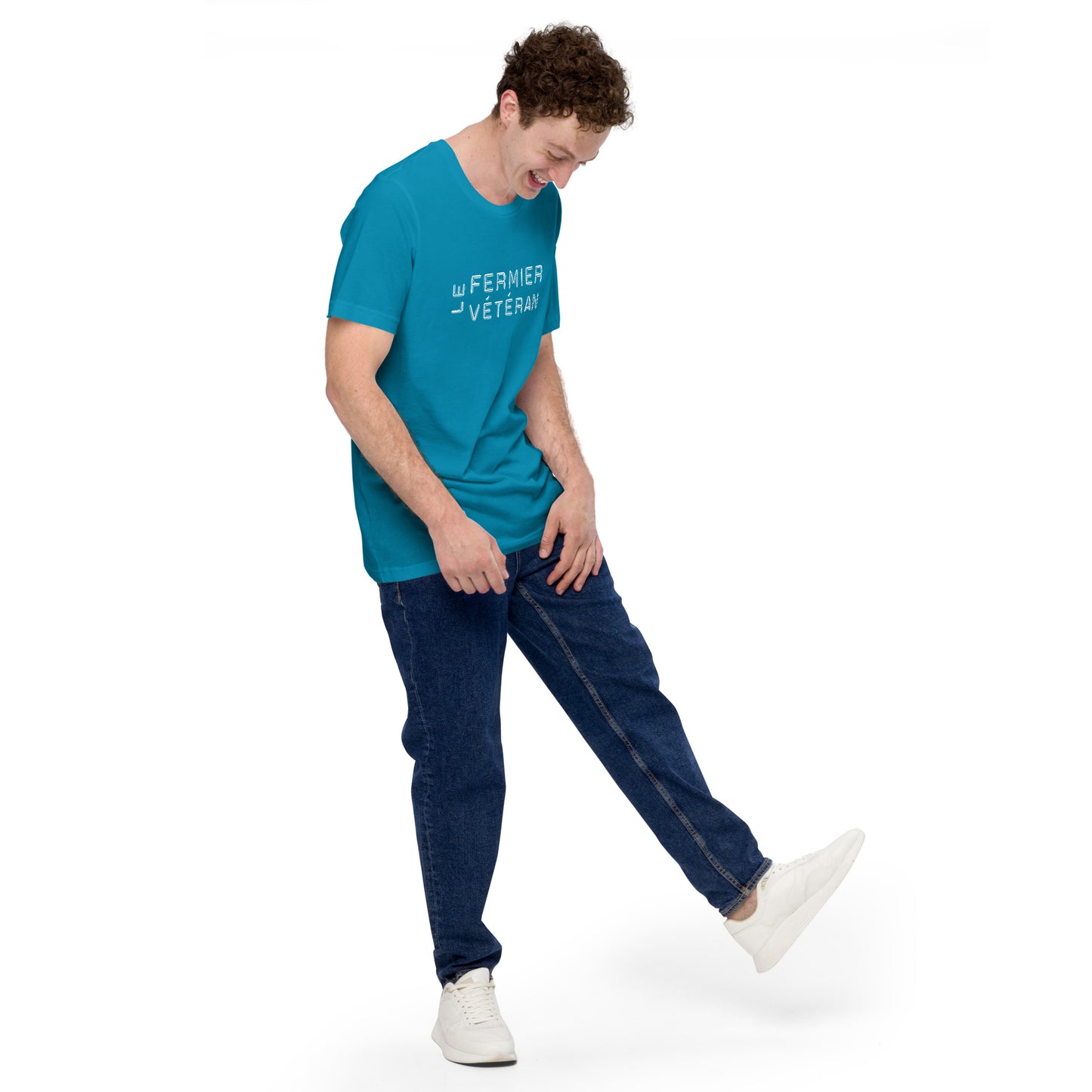 Le Fermier Vétéran basic tee white logo