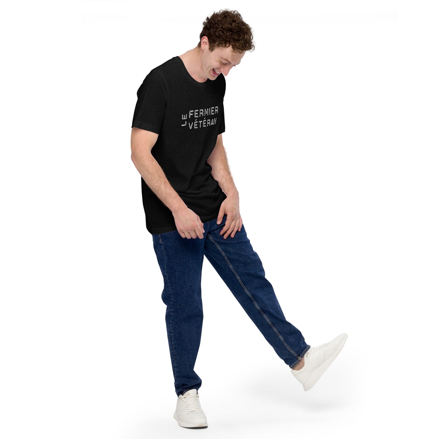Le Fermier Vétéran basic tee white logo