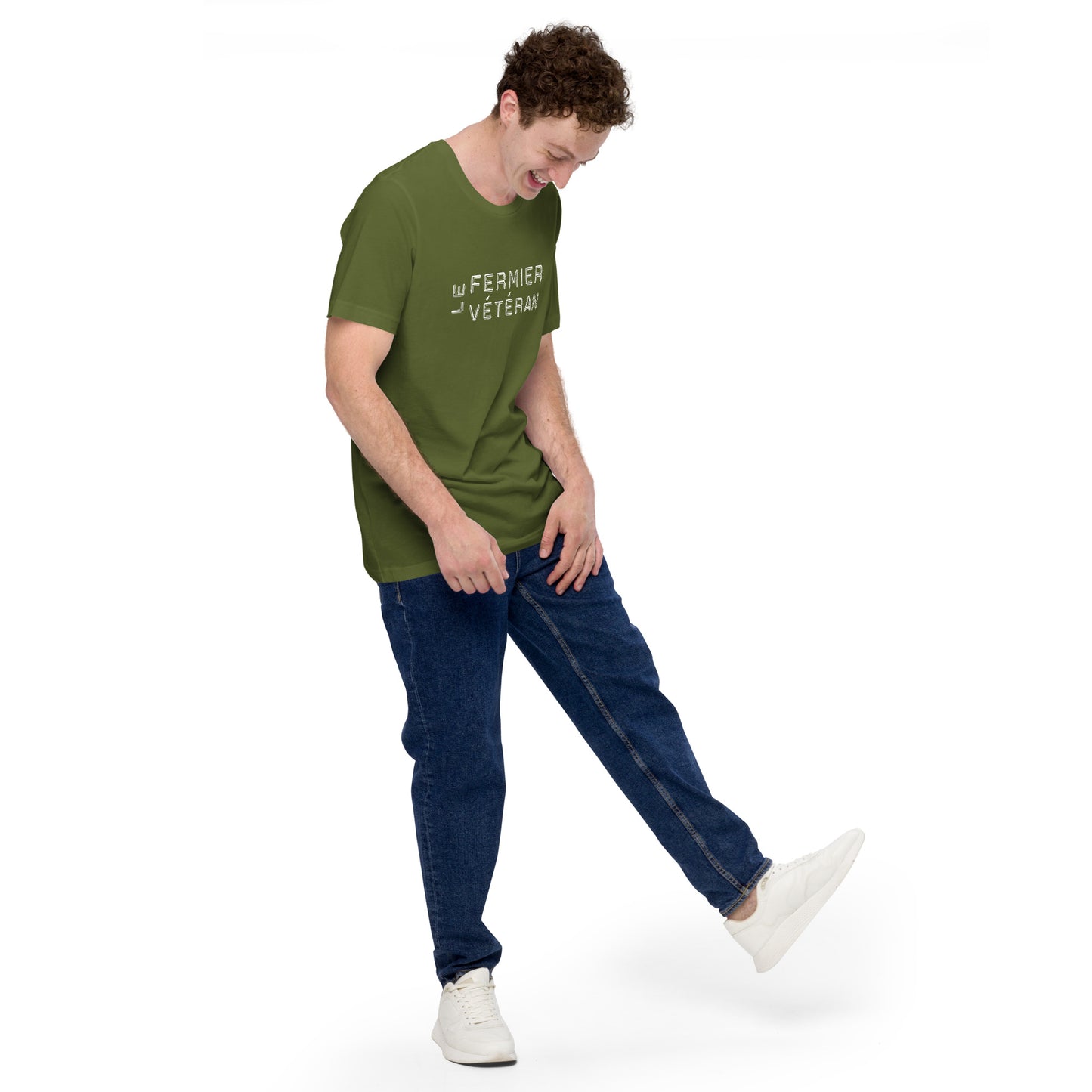 Le Fermier Vétéran basic tee white logo