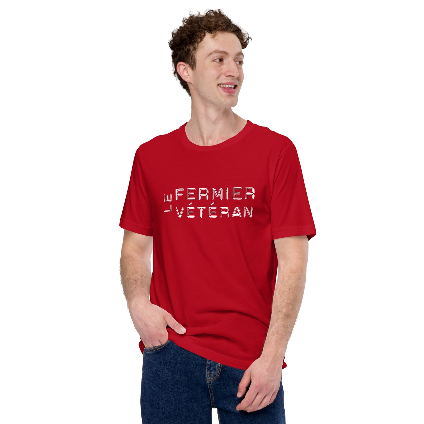Le Fermier Vétéran basic tee white logo