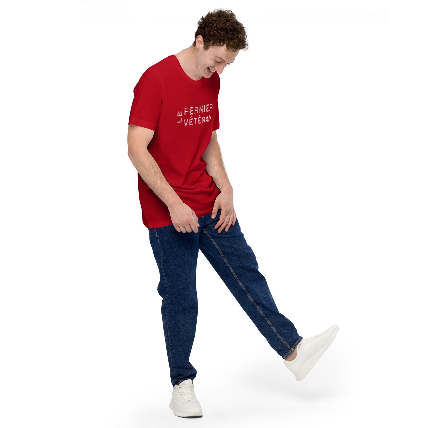 Le Fermier Vétéran basic tee white logo